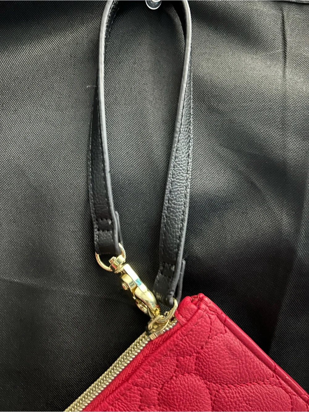Betsy Johnson Red Quilted Heart Wristlet Clutch Pouch